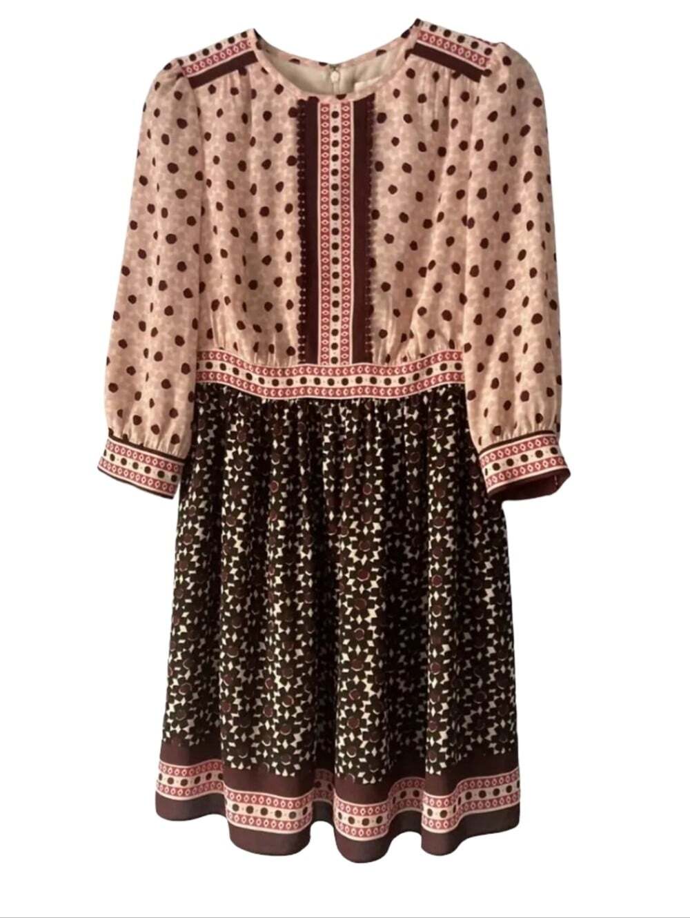 Kate Spade Mixed Print Floral Tile Mini Dress Size 4